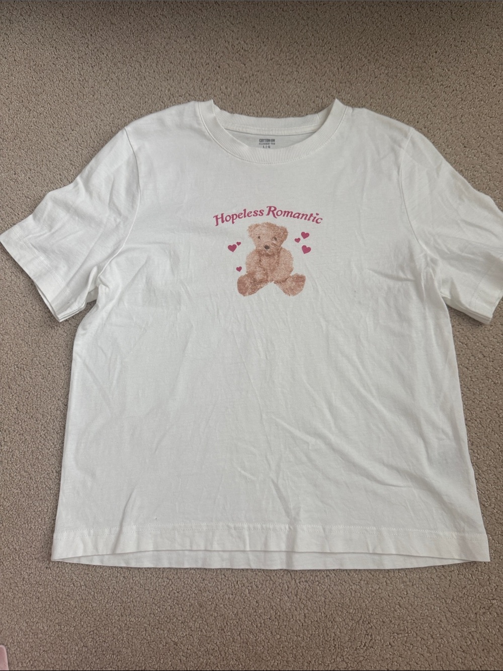 Hopeless romantic teddy bear tee